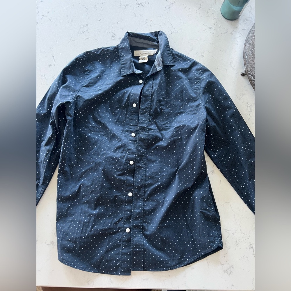 H&M boys dress shirt. Size 18. Worn one time. Navy Blue